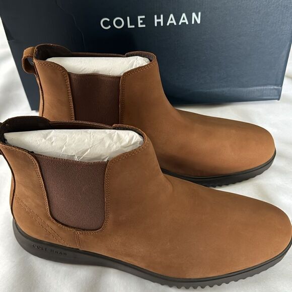 Cole Haan Chelsea Boots Mens 12 Brown Suede - Picture 1 of 6